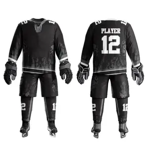 Maillot de Hockey sur glace de qualité supérieure direct d'usine Fabricants professionnels Ensemble uniforme et pantalon de Hockey sur glace fait à la main