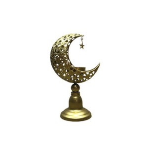 Bougeoir en métal de qualité supérieure Porte-bougie chauffe-plat Design de luxe Bougeoir de couleur or en forme de demi-lune au prix le plus bas - Product Image 5