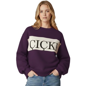 Women Oversized Mockneck Fleece Winter Pullover Relaxed Fit Casual <b>Top</b> Customizable Logo Front Designed for Warm Cozy Styling - Product Image 1