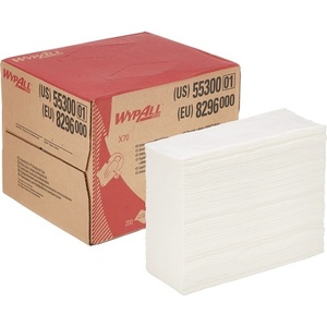WypAll pour X70 8296 L426xW282 Blanc Chiffon d'essuyage 1 pli environ Chiffons de nettoyage mm Box - Product Image 1
