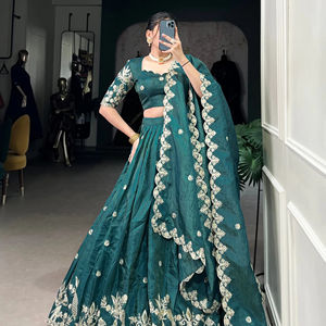 Lehenga แบบดั้งเดิมที่สวยงามกับเสื้อแฟนซี dupatta ปากีสถานปาร์ตี้งานแต่งงานเพื่อนเจ้าสาว - Product Image 1