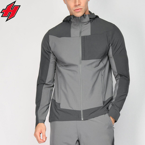 Chándal cortavientos para hombre, chándal unisex impermeable de tela tejida, triple ajuste, capucha de tormenta, cremallera frontal, termosellado - Product Image 2
