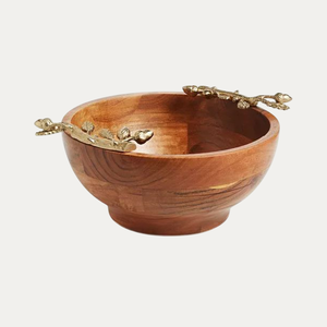 Petit bol de service à soupe à salade en bois dur écologique fait à la main Design papillon décoratif classique pour les mariages vente spéciale - Product Image 3