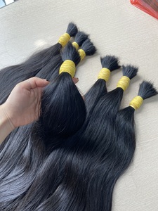 ผมต่อผมมนุษย์บริสุทธิ์เวียดนามยาวสีดำตรงธรรมชาติ100กรัมผมตรงทุกสีขายส่ง - Product Image 5
