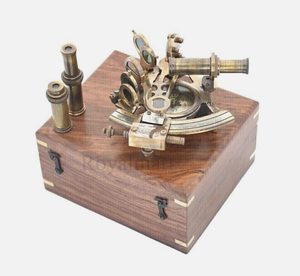 Antique Brass <span class=keywords><strong>Navigation</strong></span> phao với ống và la bàn bền sang trọng hàng hải sưu tập với trường hợp bằng gỗ cho Thuyền trang trí nội thất Quà Tặng - Product Image 3