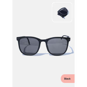 Occhiali da Sole Pieghevoli Vintage Chic Neri con Montatura Oro/Verde/Marrone/Blu, Lenti in Vetro UV400, Stile PC Chic Fashion Pilot/Vintage/Shield - Product Image 1