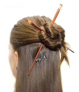 Palillos de madera marrón náutico para el cabello, horquilla para mujer y niña, regalos de Pin de moño de boda - Product Image 3