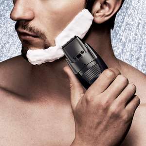 Recortadora de Barba Recargable de Acero Inoxidable para Uso en Seco/Húmedo para Hombres, Peine de Ajuste Rápido, Impermeable IPX7, Funcionamiento en Francés para Barberos - Product Image 5