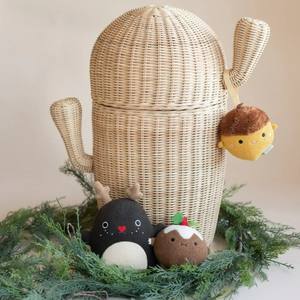 Cesta de almacenamiento de cactus de ratán carismático, cesto de guardería de cactus de ratán asequible para sala de juegos - Product Image 5