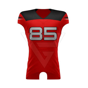 Maillots de football américain 100 % polyester de haute qualité, personnalisables avec logo de club et nom d'équipe, respirants, option grandes tailles, sur mesure - Product Image 2