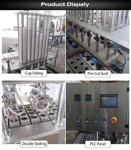 Machine de remplissage et de scellage pneumatique haute productivité 2, 4 ou <span class=keywords><strong>8</strong></span> lignes pour yaourts, bubble tea et gelées - Product Image 2