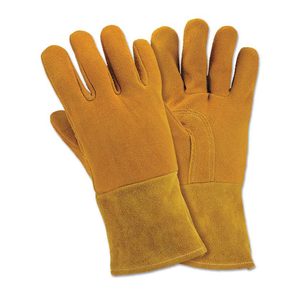 Gants de travail en cuir résistant à la chaleur en cuir à manchette longue Gants de soudage au four en cuir - Product Image 5