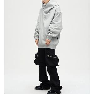 Streetwear d'hiver de haute qualité fabriqué sur mesure, pull-over décontracté avec poches épaisses, sweat à capuche unisexe doublé en fourrure Sherpa en polaire, vente en gros - Product Image 4