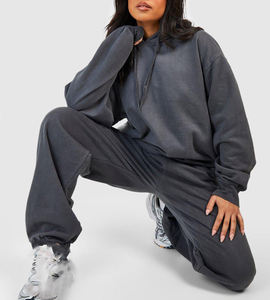 Custom Women's Winter Casual <b>Hoodies</b> Long Sleeve Solid Lightweight Pullover Top Loose Sweatshirt Pocket No <b>String</b> Hoodie 100% - Product Image 3