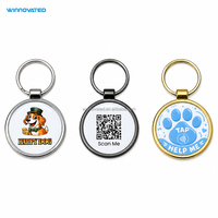 Collar NFC programable para rastreo de mascotas de 13.56Mhz, etiquetas de identificación de epoxi/metal con embalaje