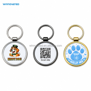 Collier NFC programmable pour animaux de compagnie, 13,56 MHz, avec puce d'identification en époxy/métal et emballage - Product Image 3