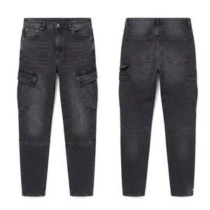 Pantalones Cargo de Algodón 100% para Hombre, Cintura Media, Ligeros, Lavados, Corte Relajado, Múltiples Bolsillos, Ropa Casual para Exteriores y Uso Diario - Product Image 1