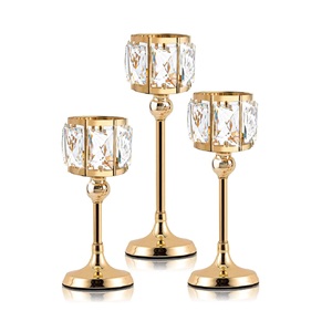 Hot Selling Aluminum Glass Crystal <b>Tealight</b> Votive Latest Standard Metal <b>Tealight</b> <b>Candles</b> Attractive Stand - Product Image 1