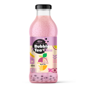 Bouteille en verre 400ml RITA Bubble Tea avec saveur de limonade pêche chia haute qualité OEM ODM fabricant fournisseur du Vietnam - Product Image 3