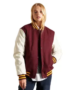 Veste Varsity Letterman en laine de haute qualité avec manches en cuir veste varsity hommes veste universitaire personnalisée - Product Image 1