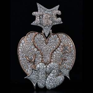 Colgante Personalizado de Plata 925 con Moissanita, Estilo Hip Hop, Totalmente Certificado, para Fiesta, Nombre Personalizado, Plata 925 - Product Image 1