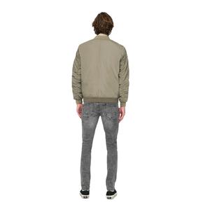Blouson aviateur en nylon personnalisé chaud d'hiver pour hommes col montant poche à fermeture éclair couleur unie à la mode comprend des étiquettes de logo brodées - Product Image 3