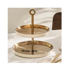 Stainless Steel 2 Tier <b>Cake</b> Chocolates <b>Stand</b> Fabulous Design Round Shape Dessert <b>Cake</b> <b>Stand</b> For Events Party Use - Product Image 3