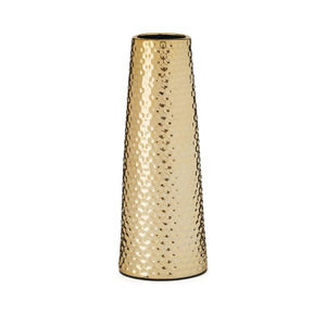 Vase à fleurs en métal élégant avec une brillance polie pour des présentations florales modernes et des accents de style élégant pour la maison - Product Image 3