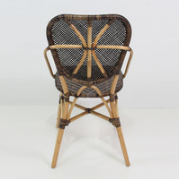 Fauteuil de loisirs moderne en rotin Rafael avec housse amovible pour salon, restaurant, bureau à domicile, salle à manger et appartement