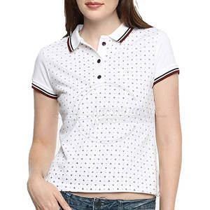 Polo de mujer de talla grande personalizado ropa de calle Último precio bajo Polo de mujer con logotipo personalizado OEM - Product Image 1