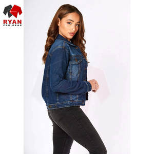 Veste en jean délavée pour femme, aspect vintage, tissu durable et style décontracté parfait - Product Image 5