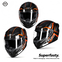 Casque intégral de moto en ABS certifié DOT, neuf, avec fermeture rapide, pour la course sur route et les cruisers, OEM