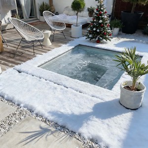 Mini piscine de luxe carrée en acrylique pour jardin, spa pour villa, piscine hors sol - Product Image 5