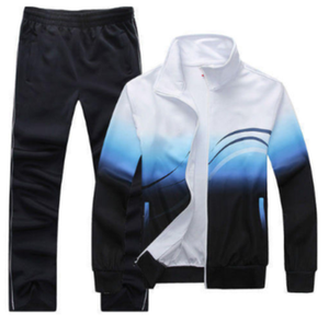 ชุดวอร์มสำหรับผู้ชายชุดกางเกงผ้าฟลีซชุดออกกำลังกายผ้าคอตตอน100% - Product Image 1