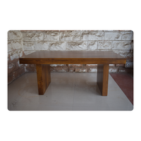 Table basse ovale moderne en bois de manguier massif, faite à la main, avec rembourrage en mousse, mobilier d'intérieur multifonctionnel pour parcs
