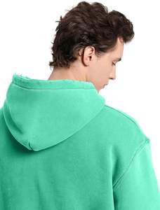 <b>Sherpa</b> <b>Lined</b> Men's Winter Pullover Sweatshirt Thick Hooded Fleece Jacket Custom Streetwear Plain Dyed Technique - Product Image 3