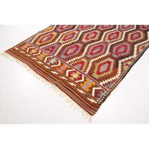 พรมวินเทจขนาดใหญ่ 5.3x8.7 ฟุต พรมตุรกี พรมขนแกะเปอร์เซียสีแดง - Product Image 2