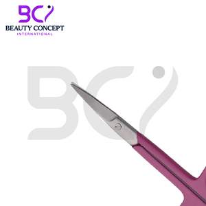 Mango morado de acero inoxidable con precio razonable, logotipo personalizado, tijeras para cutículas de la más alta calidad - Product Image 6