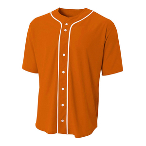 Chemise de baseball unie boutonnée en polyester OEM 100% Maillot de softball unisexe du fabricant et exportateur de vêtements de sport COSH - Product Image 5