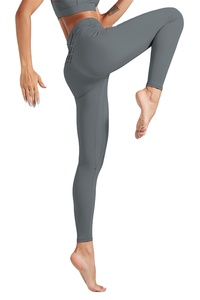 High Quality Custom Women's Sports Yoga Gym Fitness <b>Leggings</b> with Solid <b>Pattern</b> Price and OEM Service - Product Image 2