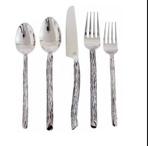 Ensemble de couverts en acier inoxydable pour hôtel de luxe couverts en acier miroir avec poignée épaisse plaquée polonaise - Product Image 3