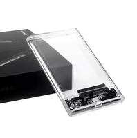 Enclosure HDD Eksternal Plastik Tipe C 3.1 SATA USB 3.1 untuk Hard Drive 2.5 Inch
