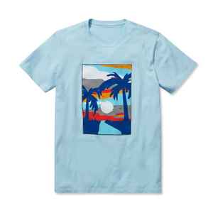 Customized Logo Men's Solid <b>T</b>-<b>Shirts</b> 100% Cotton Durable Breathable Knitted Fabric Digital Printing Casual Wear Short Sleeve - Product Image 1