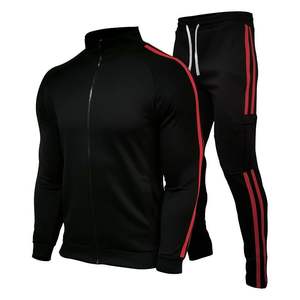 Chándal de manga larga con cremallera para otoño, chándal Multicolor para gimnasio, ropa deportiva de calle, chándal de 2 piezas para hombre - Product Image 6