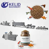 Ligne de production de machine extrudeuse-mélangeuse industrielle entièrement automatique pour aliments de poisson flottants, personnalisable et à haute performance