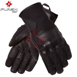 Gants de moto en cuir imperméable noir de qualité supérieure, unisexe, durables, équipement de conduite de moto, sports, motocross, doigts complets - Product Image 4