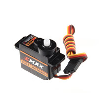 Micro Servo Analógico ES08A-II de Emax, Mini Servo de 9g para Avión RC, Helicóptero, Barco, Engranaje de Plástico de Alto Torque con Accesorios