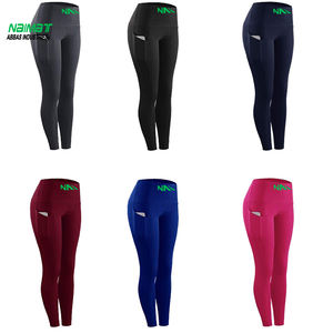 Women's High Waist <b>Butt</b>-<b>Lifting</b> Yoga Pants Plus Size Custom Logo Solid Color Polyester Elastic Waist Closure Pockets Breathable - Product Image 1