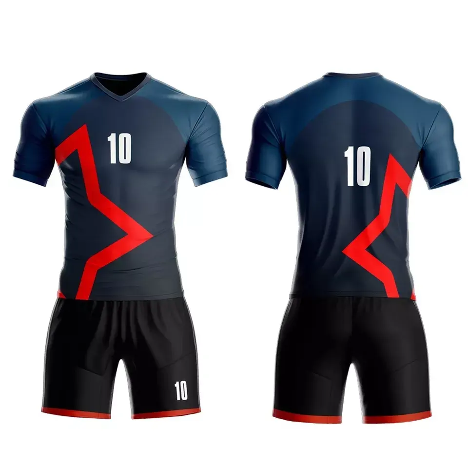 Hochwertige Fußball uniform aus Polyester Baumwolle Custom Fußball uniform Zum Verkauf Jersey & Shorts Fußball trikots
