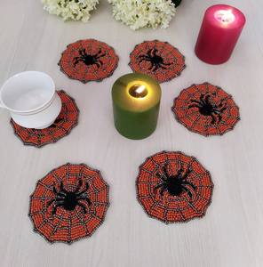 Sous-verres en noyer sous-verres en liège faits à la main de haute qualité ensemble d'accessoires de cuisine en bois avec boîte-cadeau ensemble de sous-verres en bois naturel - Product Image 3